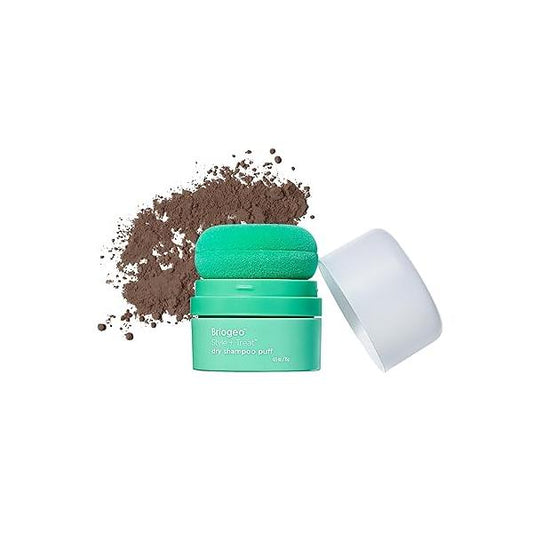 Briogeo Style & Treat Dry Shampoo Puff - Mattifying Powder Non-Aerosol, Talc Free, Benzene Free 0.5 oz/15 g