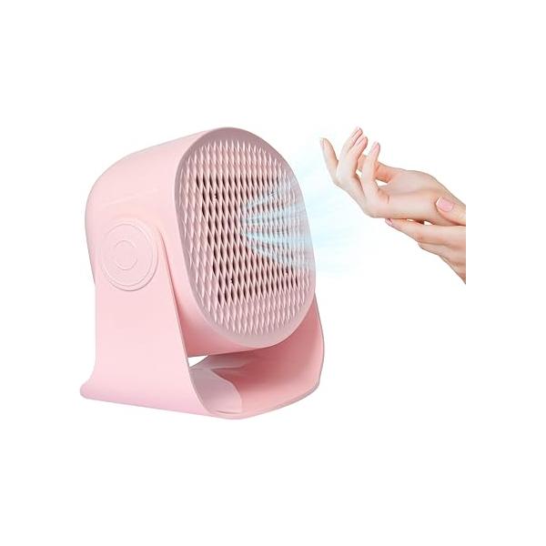 Rotatable Air Nail Dryer, 600W Warm & Cool Wind Blower Dryer for Regular Polish, Multifunctional Polish Fan Blow Both Hands and Feet, Home Salon Use No Harmful (White)