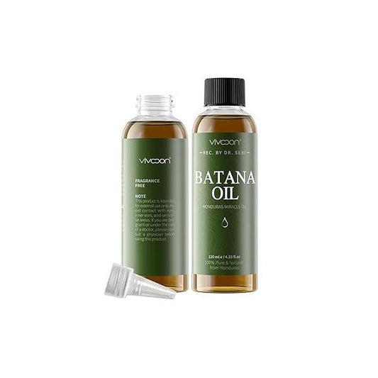 Batana Oil for Hair Growth,100% Pure & Natural Raw Oil, Dr. Sebi Organic from Honduras,Care Thickness,Scalp&Skin,4.23 fl oz,1 Bottle with 2 Caps