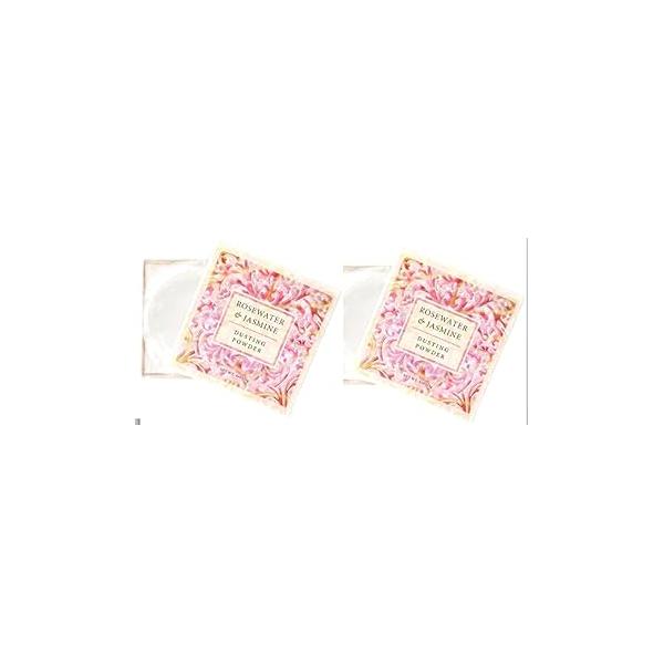 Greenwich Bay Trading Co. Dusting Powder, 4 Ounce (Set of Two Rosewater Jasmine)