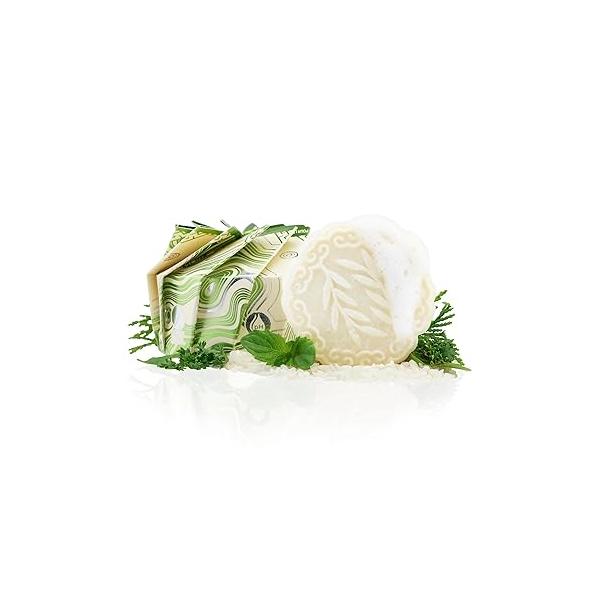 Viori Tea Tree Mint Essential Oil Shampoo Bar - Made with Rice Water for Hair Growth Handcrafted Sulfate Free