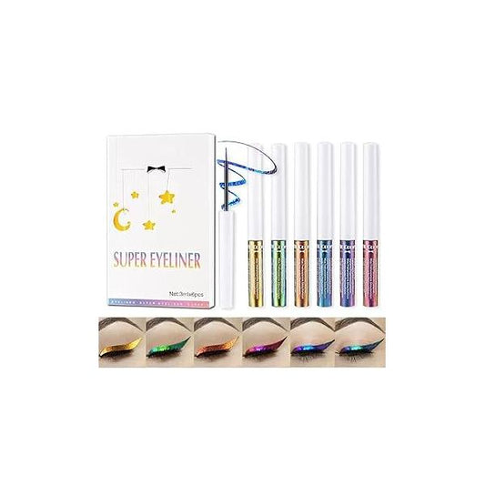 6 Colors Chameleon Liquid Eyeshadow Metallic Glitter Shimmer Eye Shadow Set Long Lasting Waterproof Multichrome Eyeshadows Makeup