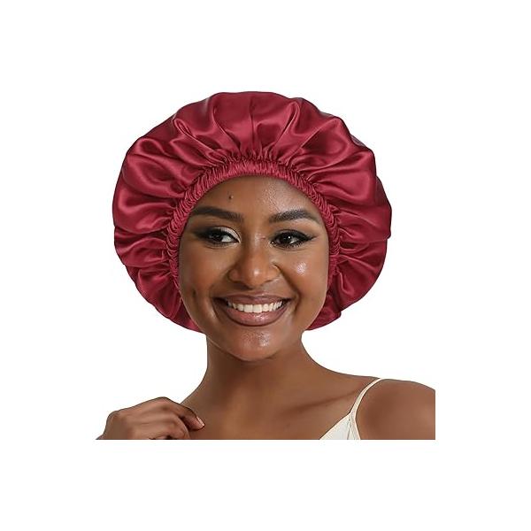 Hat Hut Satin Bonnet Silk for Sleeping Hair Cap Curly Wrap Reversible