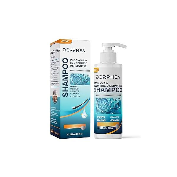 Psoriasis Shampoo: Seborrheic Dermatitis Shampoo, Folliculitis - for Eczema Dandruff Itchy Dry Scalp Safe Ingredients All Skin Types 8 Fl Oz