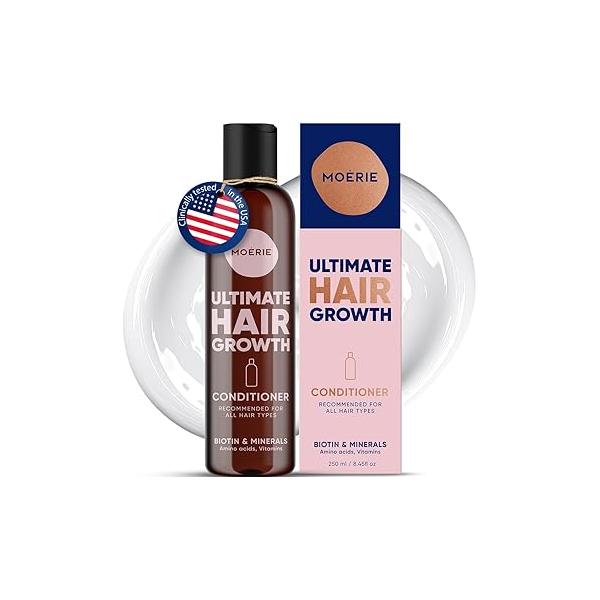 Moerie Ultimate Hair Growth Shampoo - For Longer, Thicker, Fuller - Vegan Friendly Volumizing Products Paraben & Silicone Free All Types Reverse Loss 8.45 fl oz (250ml)