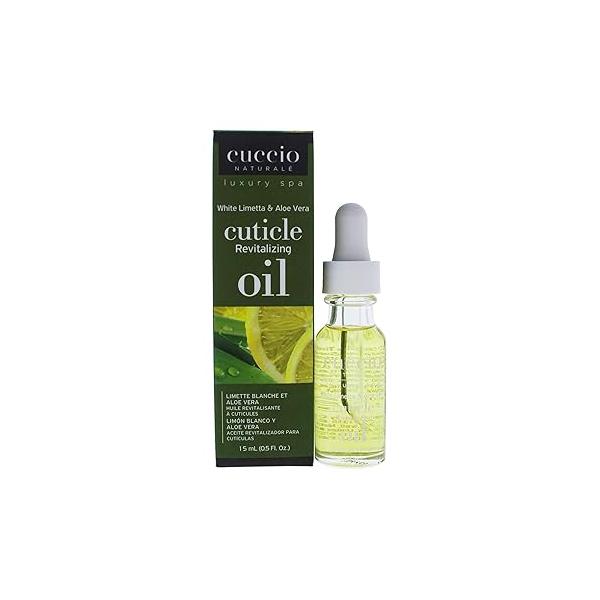 Cuccio Naturale Revitalizing Cuticle Oil - Hydrating For Overnight Repair Remedy Damaged Skin And Thin Nails Paraben Cruelty-Free Formula White Limetta Aloe Vera 0.5 Oz