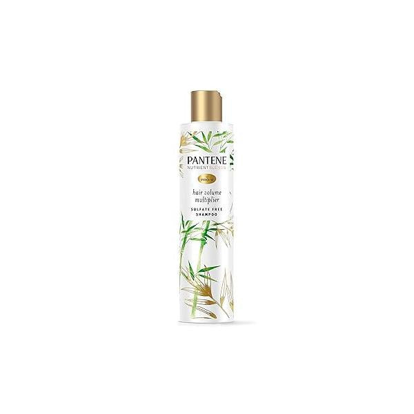 Pantene Sulfate Free Shampoo, Volumizing shampoo for fine or flat hair with Bamboo, Color Safe, 9.6 oz