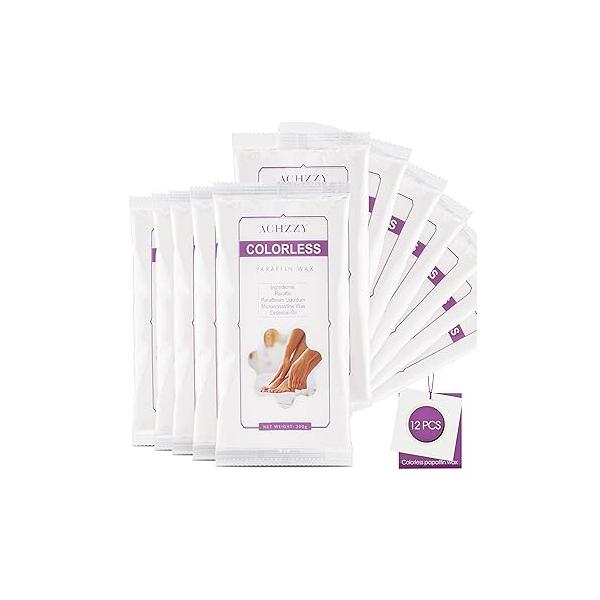 Natural Paraffin Wax Refills, 12-Pack Blocks of Lavender Scent for Bath, Hand and Feet Deep Hydration, Moisturizing Nourish(Lavender)