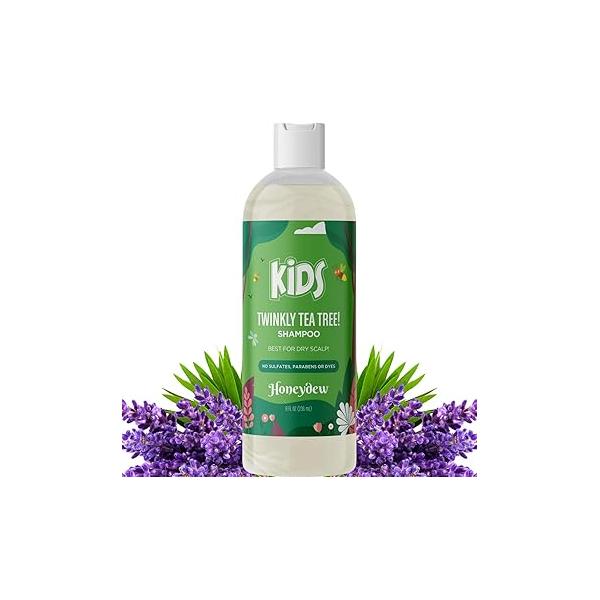 Cleansing Kids Shampoo for Dry Scalp - Flaky Care and Hair Build Up Remover with Tea Tree Oil Rosemary Essential Oils Cleanser