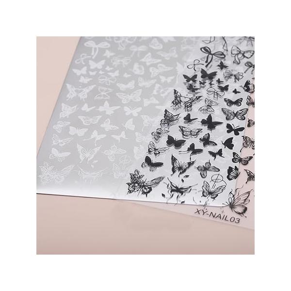 Nail Stamping Plate Lace Flowers Butterfly Pattern Template Plates for Cute Image and Art Design on Fingernails Floral Garden Petals DIY Reusable Tools Manicure Printing