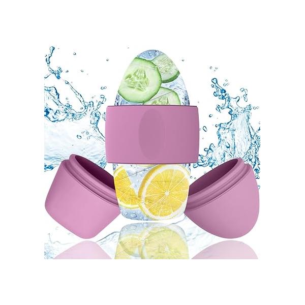 Ice Roller for Face and Eye Massager Face, Eyes Neck Naturally Conditioning Skin Care,De-Puff Bags,Reduce Migraine Pain,Reusable Massage Silicone Mold (Green)