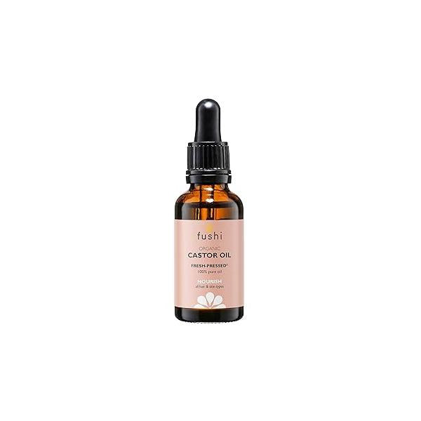 Organic Castor Oil 1 Fl Oz 100% Pure Cold & Fresh-Pressed For Dry Skin Hair Growth, Eyelashes Eyebrows Hexane Free Food-grade for inner health Sustainably Sourced