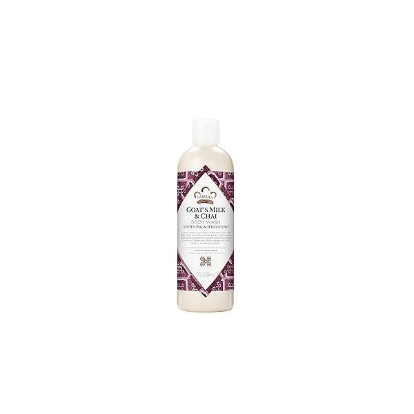 Nubian Heritage Body Wash Goats Milk and Chai Soothing & Hydrating Cleanser Made with Fair Trade Shea Butter, 13 oz