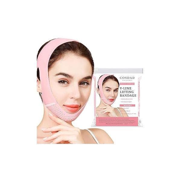 Reusable Double Chin Reducer Strap - V Line Lifting Mask for Women, with Innovative Technology, Breathable and Comfortable, One Fits All