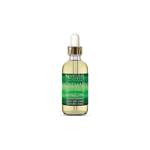 Rosemary Hair Oil, Supports Growth, Thickening Serum and Strengthening Split End Case for Dry Damaged Hair, Sulfate Free Vegan Friendly, 4 Fl Oz