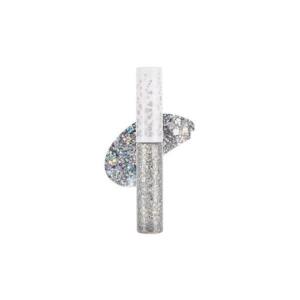 Liquid Glitter Eyeshadow & Eyeliner - Metallic Shimmer Eye Looks Waterproof, Long Lasting Quick-Drying Sparkling Shadow Makeup Euphoria 03