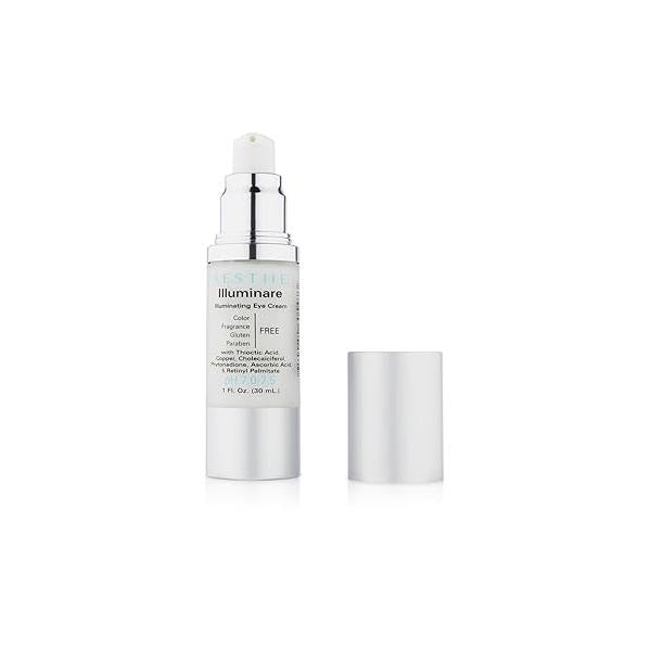 Aesthe Illuminare Illuminating Eye Cream - Color-Free, Fragrance-Free, Gluten-Free Skincare for Eyes with Thioctic Acid, Copper & More For Puffiness Dark Circles Tighten Smooth 1 fl oz