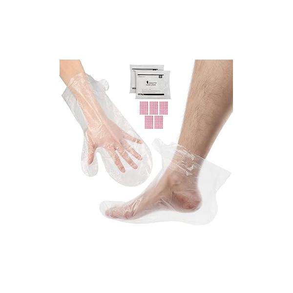 Segbeauty 200pcs Paraffin Wax Bath Liners, Plastic Socks for Moisturizing, Baths Gloves Hand, Foot Covers Pedicure Bags Feet Thermal Hot thera-py SPA Machine