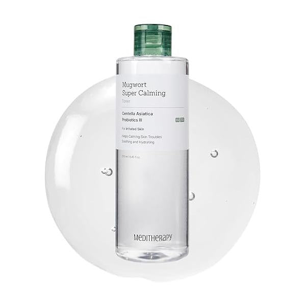 Mugwort Super Calming Toner - Korean Hydrating for face, Purifying Essence, Soothing, Calming, Refreshing Facial Oily, Dry, and Sensitive Skin, Daily Skin Care, 8.45 fl.oz