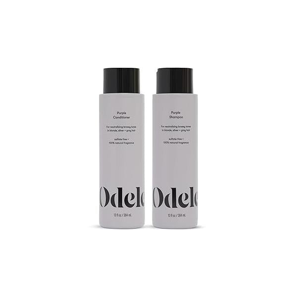 Sulfate-Free Purple Shampoo & Conditioner Set for Neutralizing Brassy Tones in Blonde, Silver + Gray Hair, 13 Fl Oz Each (2-Pack)