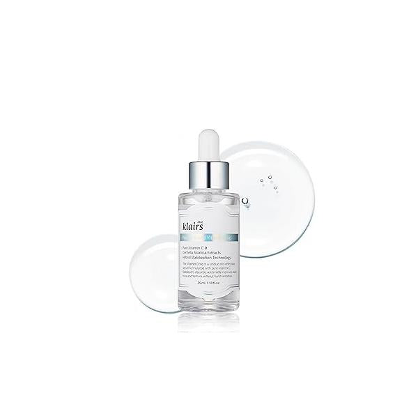 DearKlairs Freshly Juiced Vitamin Drop, 5% Hypoallergenic pure vitamin C serum, 1.18oz | Ascorbic acid, antioxidant for face, korean skincare