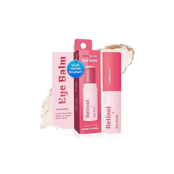 BellaBLISS Hyaluronic Eye Balm Reduces Anti-Aging Dryness and Fine lines, Hydrating - under eye cream Made in korea 0.35 oz / 10 g Pack of 1