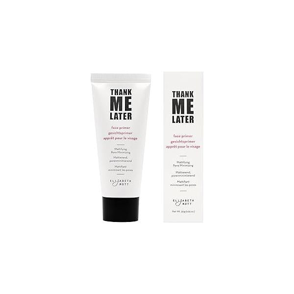 Elizabeth Mott Thank Me Later Face Primer - Mattifying Makeup Base for Shine and Oil Control Pore Minimizer, Smooths Wrinkles Fine Lines - Long-Lasting Gripping Formula, 30g