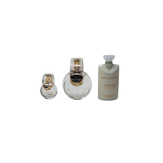 BVLGARI Omnia Crystalline 3-Piece Set for Women, (3.4 Oz Eau De Toilette Spray + 0.5 2.5 Body Lotion)