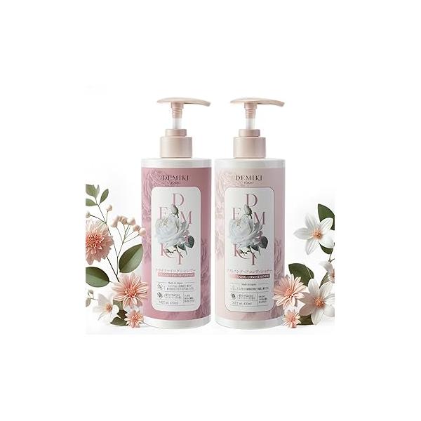 Japanese Shampoo and Conditioner Set for Women,Sulfate Free Oily Hair,Paraben Free,Dye Free,Organic Rose Scent,Clarifying Moisturizing Refreshing Natural Hair Care,32oz