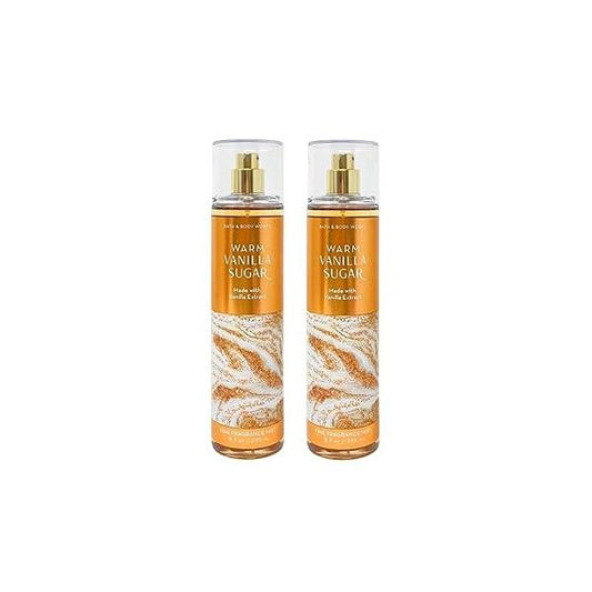 Bath & Body Works Fine Fragrance Mist, Set of 2 Bottles, 8oz Per Bottle (Warm Vanilla Sugar)