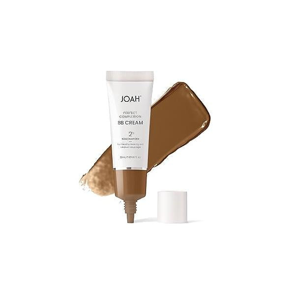 JOAH Beauty Perfect Complexion BB Cream with Hyaluronic Acid and Niaciminade, Korean Makeup Medium Buildable Coverage, Evens Skin Tone, Lightweight, Semi Matte Finish, Fair Cool Undertones