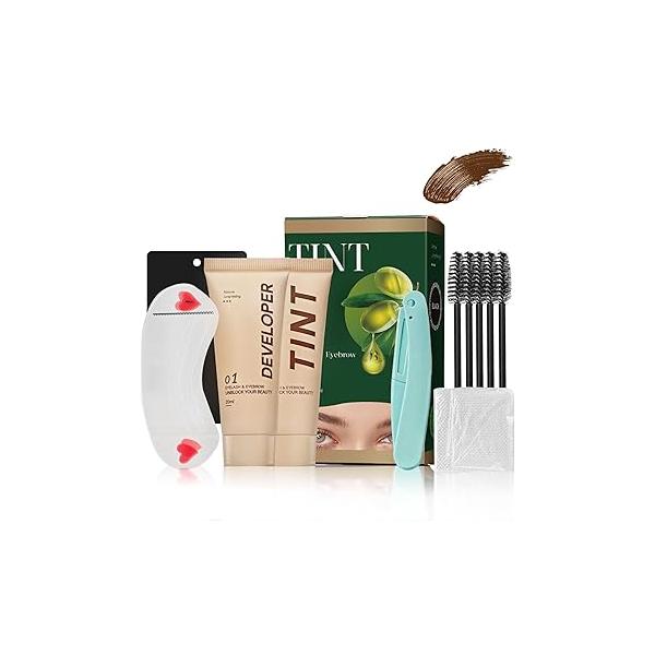 Lash Color Kit, 20ml DIY Eyelash & Eyebrow Kit Long-lasting for 4 Weeks, Easy Application Salon Home Use with Natural Ingredients (Black)