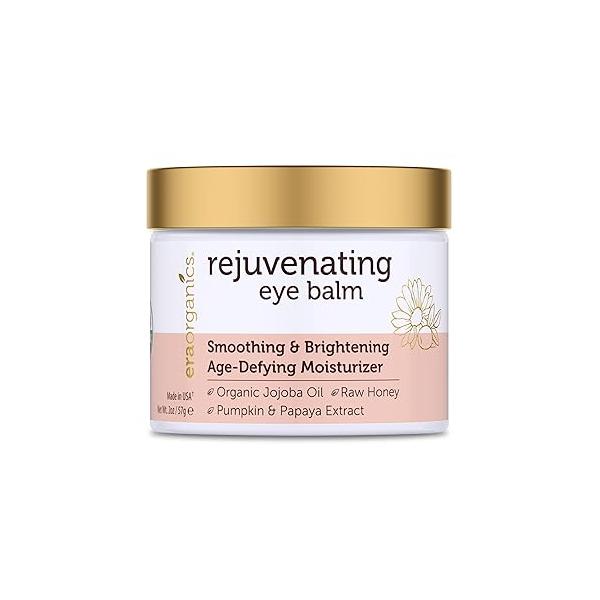 USDA Organic Eye Moisturizer Cream - Rejuvenating and Nourishing Age Defying Balm Natural Ingredients for Sensitive Skin with Jojoba Oil, Argan Oil Puffiness, Fine Lines Plus More