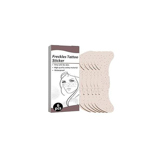 6pcs Glitter Freckles Face Tattoo, Brown Makeup Patches Freckles, Faux Waterproof Temporary Tattoos, Freckle Patch gift for Festival Parties Accessories