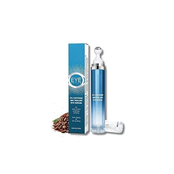 Caffeine Eye Cream for Dark Circles - Serum dark circles and puffiness Under Treatment Puffiness Bags Eyes 360° Massage Ball
