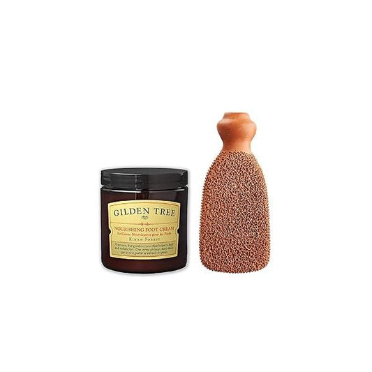 2-Sided Foot Scrubber & Nourishing Cream Bundle