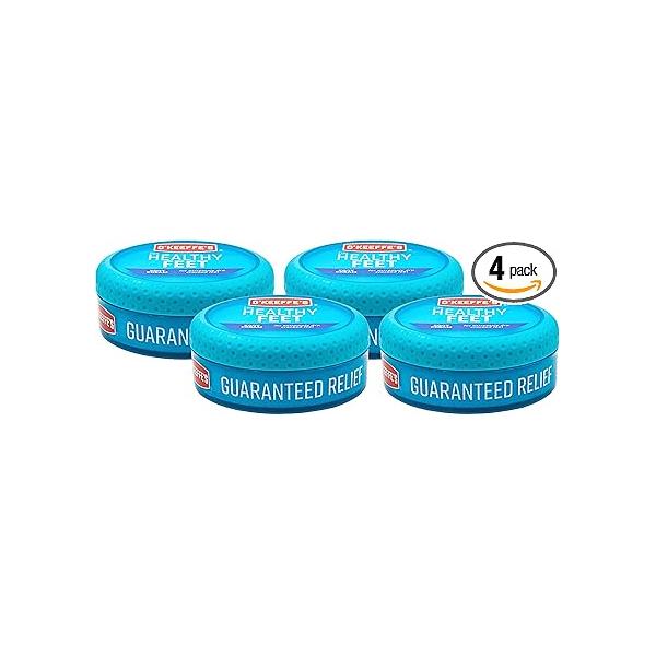 O'Keeffe's K0320001-4 Healthy Feet Foot Cream in Jar (4 Pack), 3.2 oz
