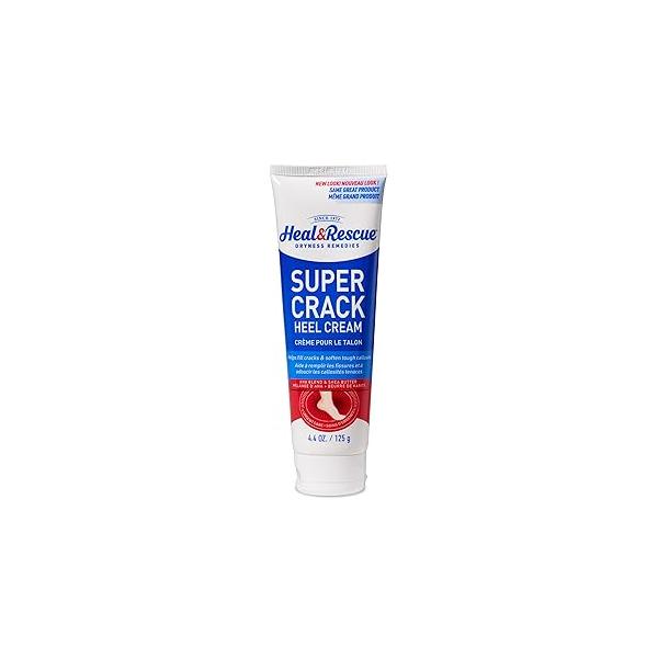 Heal&Rescue Heel Rescue Super Crack Foot Cream, Concentrated AHA Blend & Shea Butter, Moisturizes, Exfoliates, Softens Aids Cracked Repair, 4.4 Ounce