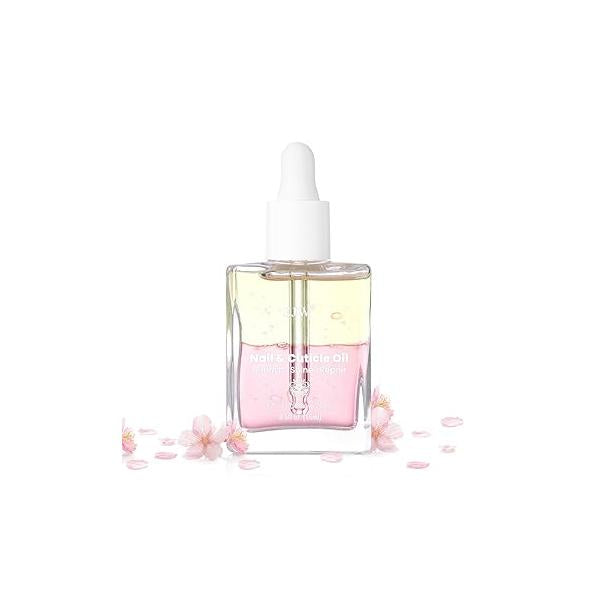 Cherry Blossom Nail & Cuticle Oil - Ultimate Hydration, Repair with Real Extract Paraben-Free, Vegan Cruelty-Free 0.5 fl. oz
