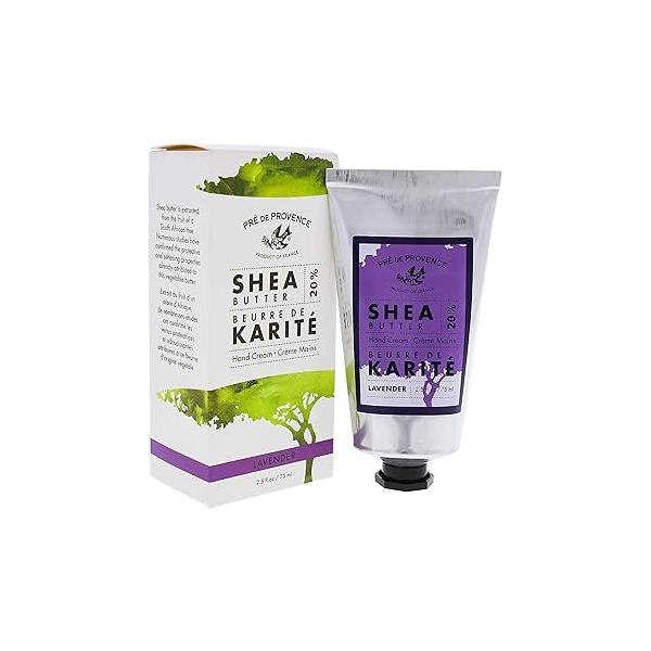 Pre de Provence Beurre De Karité Moisturizing Collection, Shea Butter Enriched Nourishing, Hand Cream, 75ML, Lavender