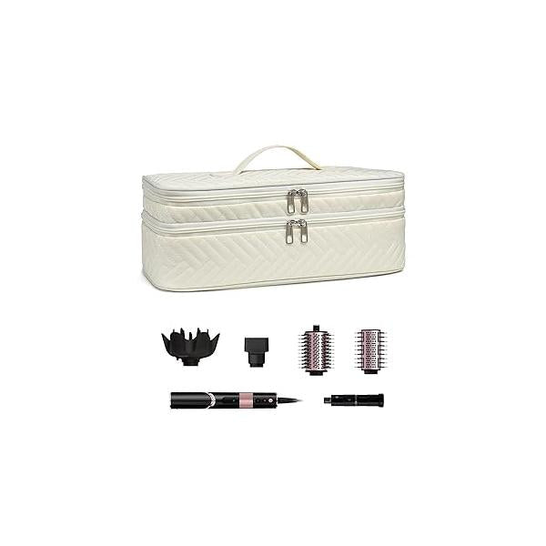 Double-Layer Carrying Case Apply to Revlon One-Step Hair Dryer, Travel Bag for Volumizer/Styler,Water Resistant Storage Organizer Box,Compatible with FlexStyle Attachment (Bag Only)