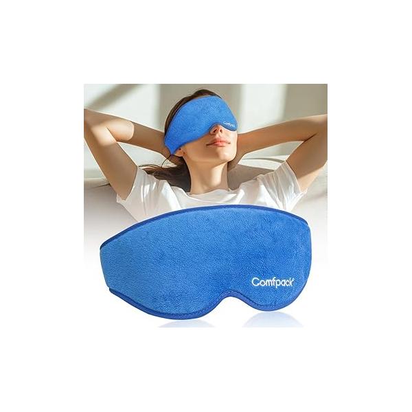 Eye Mask for Dry Eyes, Microwave Warm Compress Eyes with Washable Cover, Remove Styes, Chalazion Therapy Heating Pad Hot Compress, Moist Heat Blepharitis, Tired