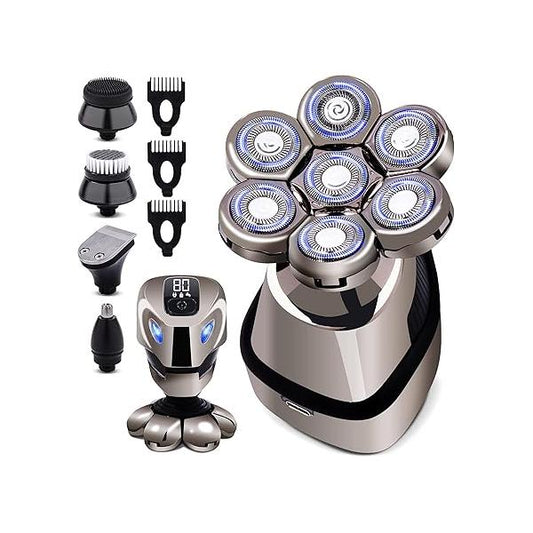 AidallsWellup Head Shavers for Bald Men: Waterproof Men Skull - Rechargeable Cordless Electric Razor Close Shaving