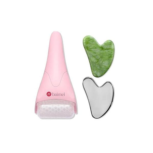 BAIMEI Ice Roller and Gua Sha Set for Radiant Skin