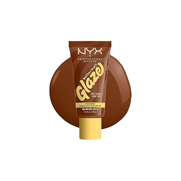 NYX PROFESSIONAL MAKEUP Buttermelt Glaze Soft Glow Skin Tint + SPF 30, Up To 12HR Wear, 02 Vanilla Bean Butta