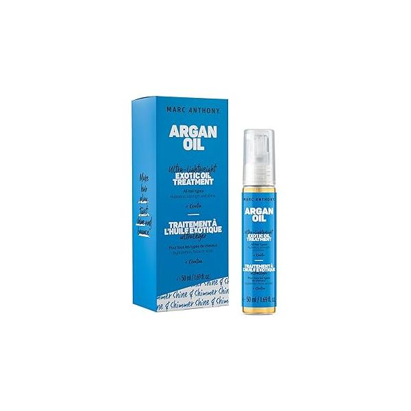 Marc Anthony Exotic Argan Oil Treatment with Keratin - Ultra-Lightweight Hair Hydrates & Strengthens for Shiny, Healthy-Looking All Types Sulfate Paraben Free