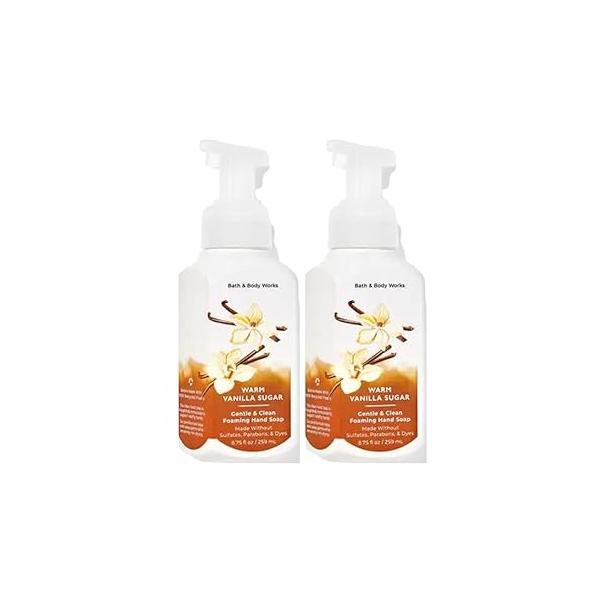 Bath and Body Works Gentle Foaming Hand Soap, Warm Vanilla Sugar 8.75 Ounce (2-Pack)