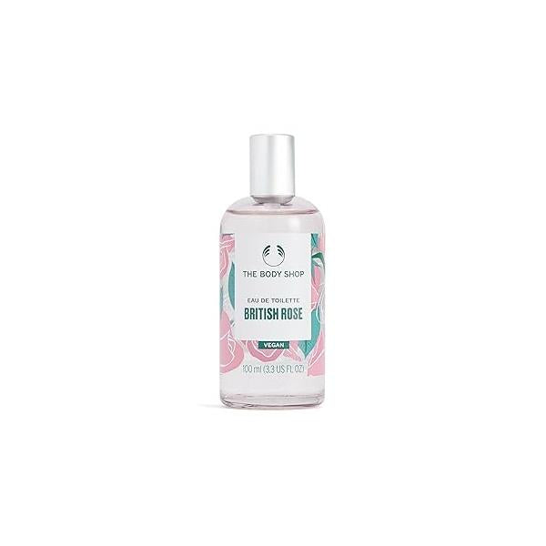 The Body Shop British Rose Eau De Toilette - Fresh Dewy Fragrance Vegan 3.3 oz