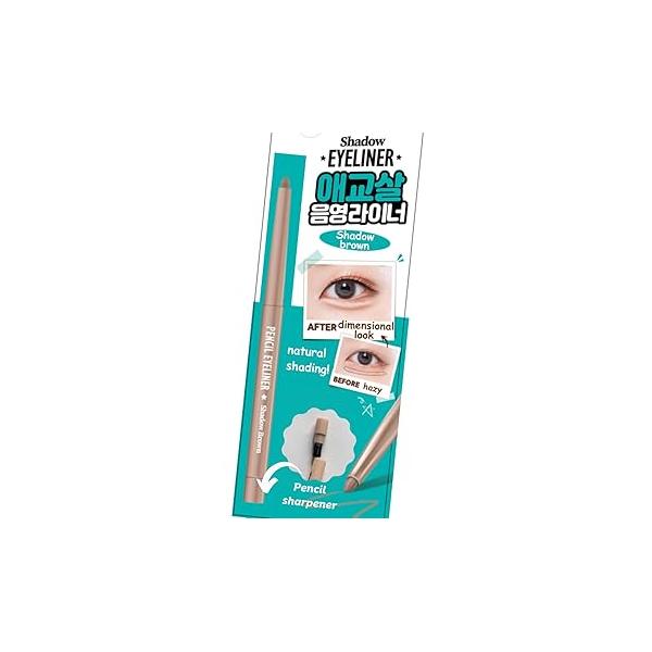 [thebom] AegyoSal Eyeliner Under-Eye Enhancing Pencil Highlighter Eye Makeup (2set) (Volume Beige + Shadow Brown)