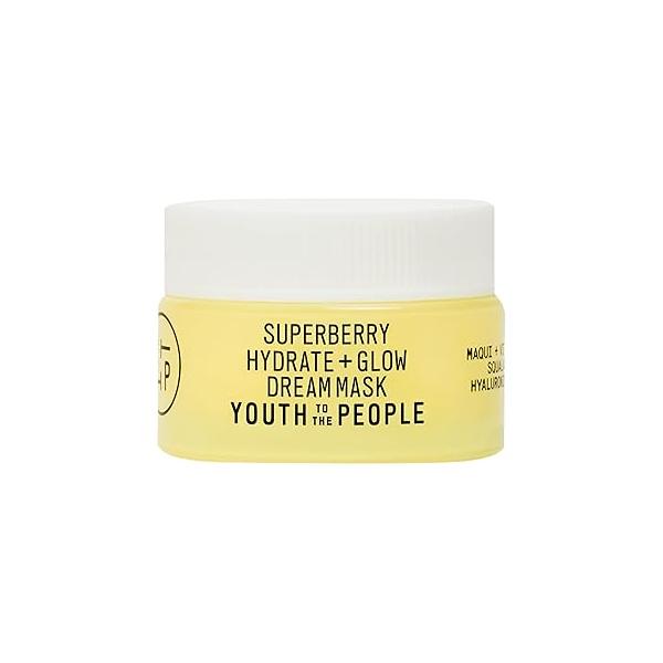 Youth To The People Superberry Dream Mask - Hydrating Vitamin C Face Moisturizer + Overnight Facial Mask, Plumps Brightens Skin, Treats Dullness, Evens Skin Tone, Formulated With Hyaluronic Acid